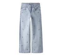 NAME IT Nkfrose Wide EMB Jeans 2010-Fr Noos, Mix Blu Chiaro, 158