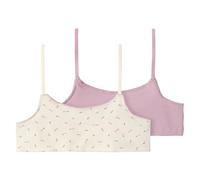 NAME IT Nkfshort Strap Top 2p Floral Noos Reggiseno, Crema di Burro, 116 Bambine e Ragazze