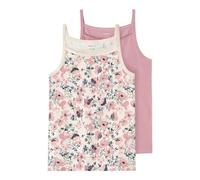 NAME IT NKFSTRAP Top 2P Flower Noos Canottiera, Nostalgia Rose, 134-140 Bambine e Ragazze
