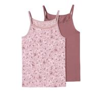 NAME IT NKFSTRAP Top 2P Mauve Flower Noos, Canottiera Bambina, Mauve Shadows, 158/164
