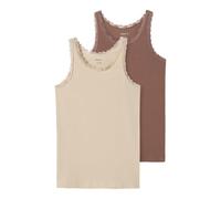 Name IT NKFTANK Top 2P Peyote Lace Noos, Canottiera Bambina, Peyote, 158/164