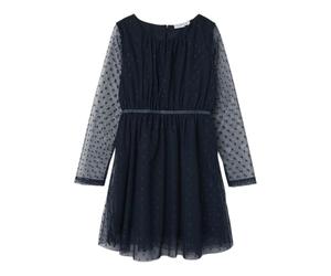 NAME IT NKFVABOS LS Dress Noos, Completo da Notte Bambina, Dark Sapphire,