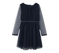 NAME IT NKFVABOS LS Dress Noos Completo da Notte, Dark Sapphire, 104 Bambina