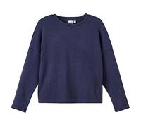 Name It Nkfvicti Ls Knit L Noos, Maglione Bambine e ragazze, Blu (Dark Sapphire), 122-128