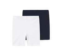 NAME IT NKFVIVIAN 2P Solid Short Legging Noos, Leggings Bambina, Dark Sapphire/Pack:Pack with Bright White,