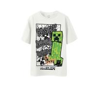 NAME IT Nkmmase Minecraft SS Nreg Top Noos Bfu, Bianco, 122-128 cm Bambini e Ragazzi