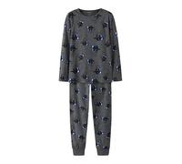NAME IT Nkmnightset per Ragazzi Dark Grey Mel Skull Noos, Grigio Scuro mélange, 158-164