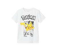 NAME IT Nkmnoisi Pokemon SS Top Noos Bfu T-Shirt, Bianco, 122-128 cm Bambini e Ragazzi