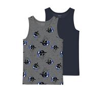 NAME IT Nkmtank Top 2P Dark Grey Mel Skull Noos, Grigio Scuro mélange, Numeric_158