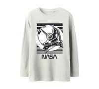 NAME IT Nkmvitar NASA LS Top Nas, Bianco, 134 cm-140 cm Bambini e Ragazzi
