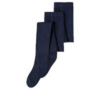 NAME IT NKNPANTYHOSE 2P SOLID NOOS, Calzini Unisex - Adulto, Dark Sapphire, 110/116