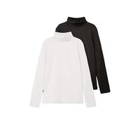 Name IT Nknviggo 2P LS Slim - Maglietta a Maniche Lunghe O Noos, Colore Bianco Alyssum/Pack: Nero, 122/128