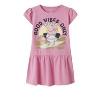 Name IT Nmfarina Peppa SS Dress Cplg, Pink Drink, 110 cm Bambina