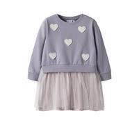 NAME IT Nmfbianja Sweat Dress Bru, Grigio Lavanda, 104 Bambina
