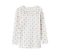NAME IT NMFGAGO KNI LS Slim Top Lil Noos, Maglia a Maniche Lunghe Bambina, Coconut Milk,