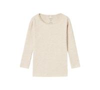Name It Nmfkab Ls Top Noos, Maglia A Maniche Lunghe Bambine e ragazze, Beige (Peyote Melange), 104