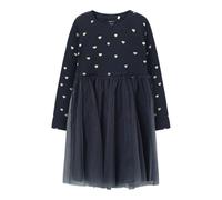NAME IT Nmfnadja LS Dress Noos Vestito, Bambine e Ragazze, Blu, 110