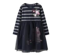 NAME IT Nmforini Peppa LS Tulle Dress Cplg, Blazer Blu Marine, 110 cm Bambina