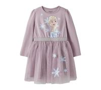 NAME IT Nmfosimi Frozen LS Tulle Dress Wdi, Keepsake Lilac, 92 cm