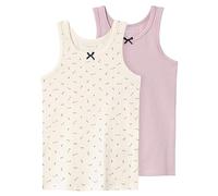 Name IT Nmftank Top 2p Buttercream Floral Noos Magliette, Bambine e Ragazze, Buttercream, 92