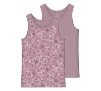 NAME IT NMFTANK Top 2P Flower Noos Canottiera, Mauve Shadows, 86 Bambina