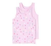 NAME IT NMFTANK Top 2P Pink Hearts Noos, Canottiera,