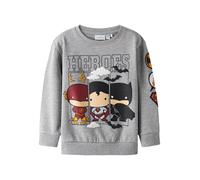 NAME IT Nmmosmus Batman Nreg Sweat Bru Wab, Grigio, 116 Bambino