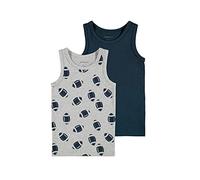 NAME IT Nmmtank Top 2p Grey Mel Rugby Noos Canottiera, Grigio, 92 Bambini e Ragazzi