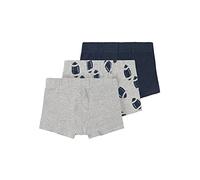 NAME IT NMMTIGHTS 3P Grey Mel Rugby Noos Boxer, Grigio, 86 cm Bambino