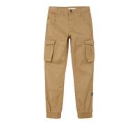 NAME IT Pantaloni 'Bamgo' marrone chiaro / antracite / bianco Bambini NAME IT 128 marrone chiaro / antracite / bianco