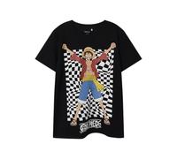 NAME IT Ragazzi Nkmjob OnePiece Nreg SS Top Noos Vde, Nero, 116 cm