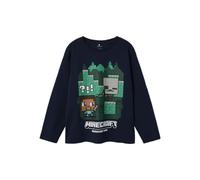 Name IT Ragazzo Top Maniche Lunghe Minecraft, Blazer Blu Marine, 146 cm-152 cm