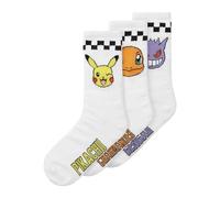 NAME IT Sock Nkmjanaka Pokemon 3P-Calzini Sky, Bianco, 34-36 (Pacco da 3) Bambini e Ragazzi