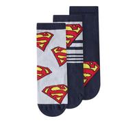 NAME IT Sock Wab Nmmjasper-Calzini Superman 3P, Blu Polveroso, 25-27 (Pacco da 3) Bambini e Ragazzi