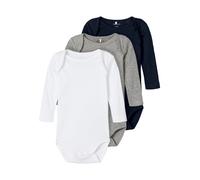 NAME IT Tutina / body per bambino marino / grigio sfumato / bianco Bambini NAME IT 68