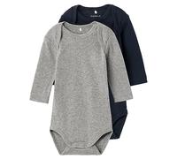 NAME IT Unisex Nbnbody 2p Ls Dark Sapphire Noos Body (pack of 2)