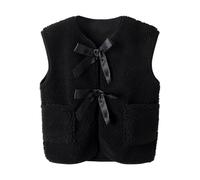 NAME IT Vest Nkfruth SL Teddy Gilet, Nero, 146-152 Bambine e Ragazze