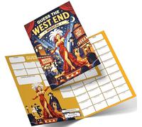 Name the West End - Biglietto di auguri musicale formato A4, 50 quadrati, double face, 330 g/m²