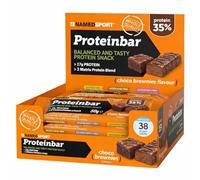 NAMEDSPORT Barrette proteiche Choco Brownie 35% proteine Senza glutine Box 12 x 50 g