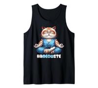 Nameowste Cat Pose Zen Meditazione per Gli Amanti dei Gatti Carino Divertente Canotta