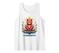 Nameowste - Gatto Zen Meditazione per Amanti dei Gatti, Carino e Divertente Canotta