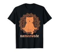 Nameowste - Mandala, Motivo: Gatto in Posa Zen, per Meditazione Maglietta