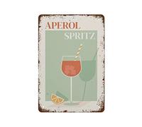 NAMEY Aperol Spritz Cocktail Trendy Vintage Metal Signs Metal Sign Vintage Tin Sign Vintage Decorazione da parete Retro Art Targa in latta Decorazione divertente per casa, bar, pub, caffetteria