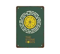 NAMEY Stone Roses - Poster con stampa artistica con musica, in metallo, divertente, decorazione da parete vintage, per casa, giardino, bar, ristorante, caffetteria, ufficio, negozio, club, 30 x 20 cm