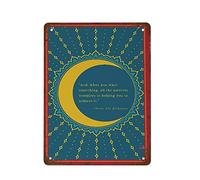 NAMEY The Alchemist Art Print,Inspirational Quote,Spiritual, When You Want Something The Whole Universe Conspires, Targa in metallo vintage in alluminio per la decorazione della casa e del caffè, 30,5