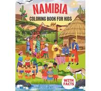 Namibia coloring book for kids with facts