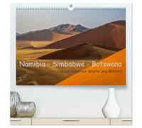 Namibia - Simbabwe - Botswana Leben zwischen Wüste und Wildnis (hochwertiger Premium Wandkalender 2026 DIN A2 quer), Kunstdruck in Hochglanz: Eine ... eine wunderschöne afrikanische Landschaft