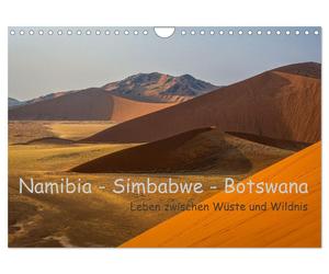 Namibia - Simbabwe - Botswana Leben zwischen Wüste und Wildnis (Wandkalender 202