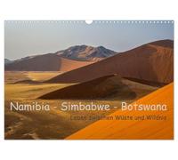 Namibia - Simbabwe - Botswana Leben zwischen Wüste und Wildnis (Wandkalender 2026 DIN A3 quer), CALVENDO Monatskalender: Eine Fototour durch eine wunderschöne afrikanische Landschaft