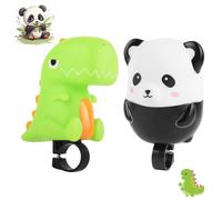 NAMIC 2 Pezzi Clacson da Bicicletta per, Dinosauro Verde, Panda, Forte